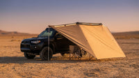 270 Degree Awning with Bulit-In LED Light 3 Colors, 133 Sq.Ft Driver Side Vehicle Awning, UV50+ Waterproof Car Side Awnings, All-Weather Overland Awnings Car Shelter for SUV Truck Camping — Lifestyle