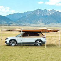 270 Degree Awning with Bulit-In LED Light 3 Colors, 133 Sq.Ft Driver Side Vehicle Awning, UV50+ Waterproof Car Side Awnings, All-Weather Overland Awnings Car Shelter for SUV Truck Camping