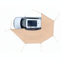 270 Degree Awning with Bulit-In LED Light 3 Colors, 133 Sq.Ft Driver Side Vehicle Awning, UV50+ Waterproof Car Side Awnings, All-Weather Overland Awnings Car Shelter for SUV Truck Camping