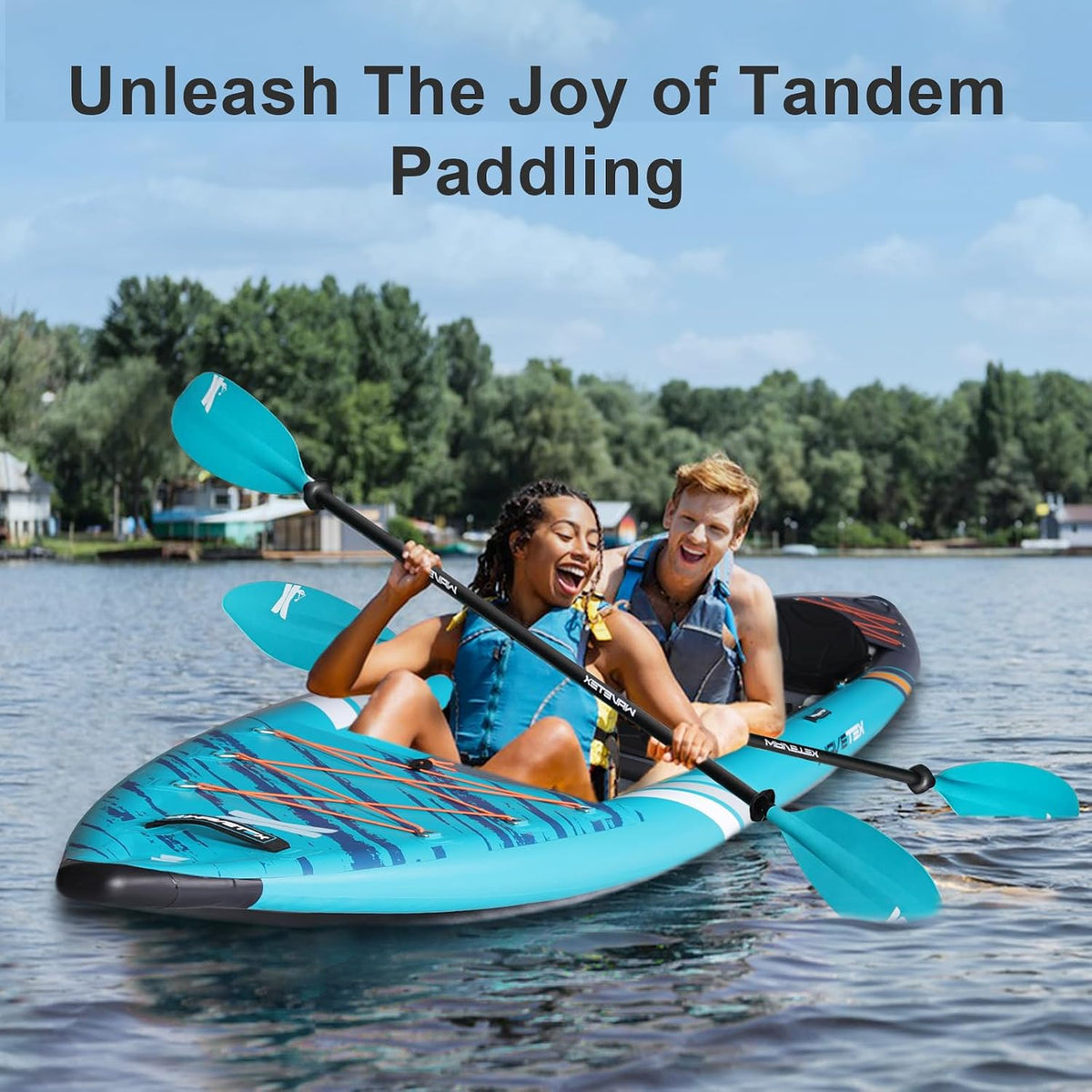 Inflatable Kayak, Lightweight and Durable Foldable Kayak, Blow up Kayak, Kayaks for Adults Paddling on Rivers, Lakes and Coastal Waters