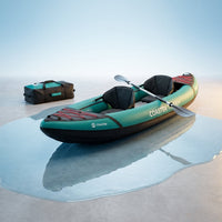 Coaster Single & Tandem Inflatable Kayak for Adults - Blow up Kayak, 220 & 440Lb Capacity, Portable Lightweight Kayak with Paddle, Pump & Carry Bag — Studio Shot