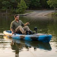 Pedal Fishing Kayak Built for Hands-Free Angling, 9.5ft Modular Design, 380lb Capacity, Propeller Drive System — Lifestyle