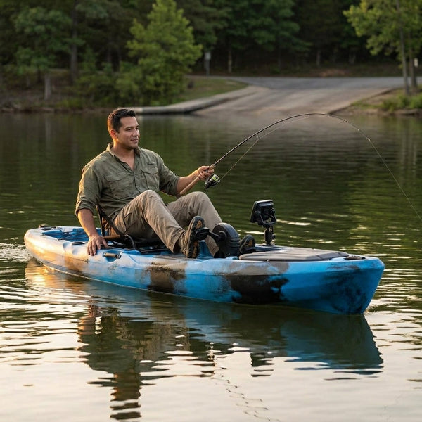 Pedal Fishing Kayak Built for Hands-Free Angling, 9.5ft Modular Design, 380lb Capacity, Propeller Drive
