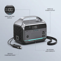 Power Station with Car Charging Cables — infographic