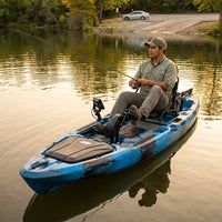 Raptor Modular Fishing Kayak, 9.5Ft, 380 Lbs Capacity | Cyan Gray, Pedal Kayaks for Adults & Youth, Sit on Top, Lightweight, Portable, Fits in Trunks & Closets, Gear Storage — Lifestyle