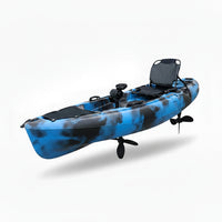 Raptor Modular Fishing Kayak, 9.5Ft, 380 Lbs Capacity | Cyan Gray, Pedal Kayaks for Adults & Youth, Sit on Top, Lightweight, Portable, Fits in Trunks & Closets, Gear Storage